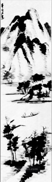 Qi Baishi Painting - Qi Baishi lonely boat old China ink